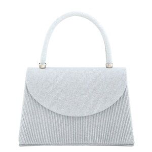 PLEATED GLITTER CROSSBODY/CLUTCH PURSE